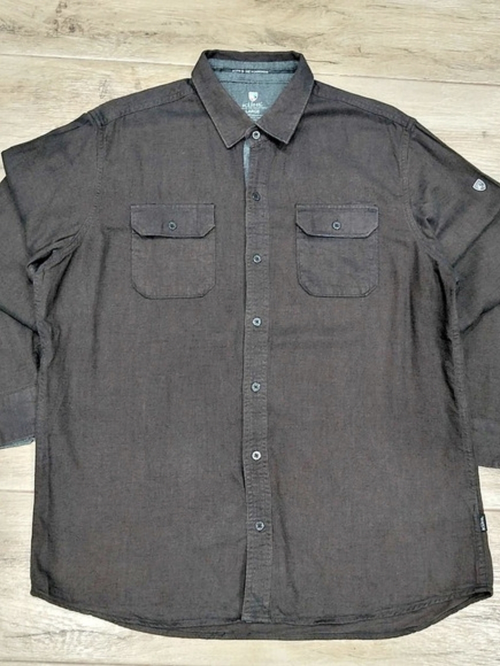 Kuhl Brown Utility Long-Sleeve Shirt Size Large